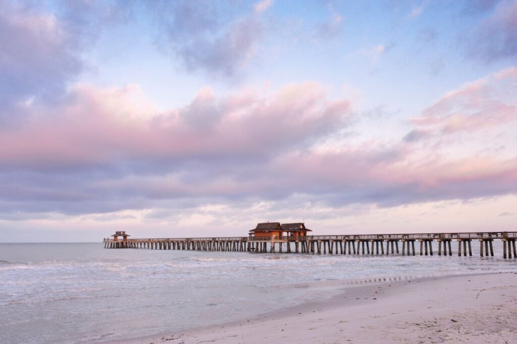Naples, FL pier at dawn
